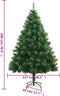 vidaXL - Kunstkerstboom - met - scharnieren - en - standaard - 180 - cm