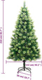 vidaXL - Kunstkerstboom - met - scharnieren - en - standaard - 210 - cm