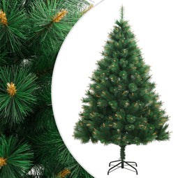 vidaXL - Kunstkerstboom - met - scharnieren - en - standaard - 240 - cm
