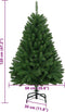 vidaXL - Kunstkerstboom - met - scharnieren - met - standaard - 120 - cm - groen