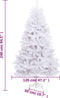 vidaXL - Kunstkerstboom - met - scharnieren - met - standaard - 240 - cm - wit