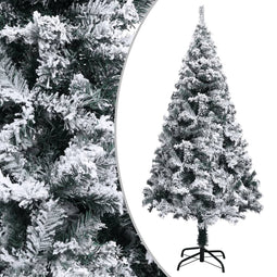vidaXL - Kunstkerstboom - met - sneeuw - 120 - cm - groen