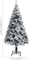 vidaXL - Kunstkerstboom - met - sneeuw - 120 - cm - groen