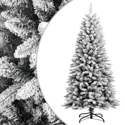 vidaXL - Kunstkerstboom - met - sneeuw - 120 - cm - PVC - en - PE