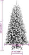 vidaXL - Kunstkerstboom - met - sneeuw - 120 - cm - PVC - en - PE