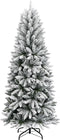 vidaXL - Kunstkerstboom - met - sneeuw - 120 - cm - PVC - en - PE