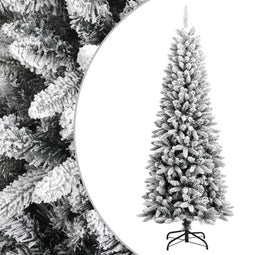 vidaXL - Kunstkerstboom - met - sneeuw - 180 - cm - PVC - en - PE