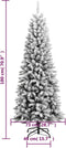 vidaXL - Kunstkerstboom - met - sneeuw - 180 - cm - PVC - en - PE