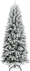 vidaXL - Kunstkerstboom - met - sneeuw - 180 - cm - PVC - en - PE