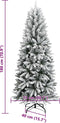 vidaXL - Kunstkerstboom - met - sneeuw - 180 - cm - PVC - en - PE