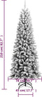 vidaXL - Kunstkerstboom - met - sneeuw - 210 - cm - PVC - en - PE