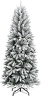 vidaXL - Kunstkerstboom - met - sneeuw - 210 - cm - PVC - en - PE