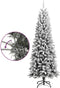 vidaXL - Kunstkerstboom - met - sneeuw - 210 - cm - PVC - en - PE
