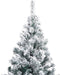 vidaXL - Kunstkerstboom - met - sneeuw - 240 - cm - groen