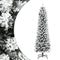 vidaXL - Kunstkerstboom - met - sneeuw - smal - 150 - cm - PVC - en - PE