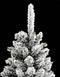 vidaXL - Kunstkerstboom - met - sneeuw - smal - 150 - cm - PVC - en - PE
