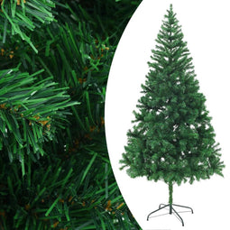 vidaXL - Kunstkerstboom - met - stalen - standaard - 910 - takken - 210 - cm