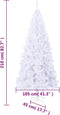 vidaXL - Kunstkerstboom - met - stalen - standaard - 910 - takken - 210 - cm