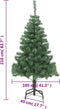 vidaXL - Kunstkerstboom - met - stalen - standaard - 910 - takken - 210 - cm