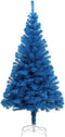 vidaXL - Kunstkerstboom - met - standaard - 120 - cm - PVC - blauw