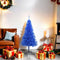 vidaXL - Kunstkerstboom - met - standaard - 120 - cm - PVC - blauw