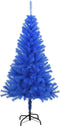 vidaXL - Kunstkerstboom - met - standaard - 120 - cm - PVC - blauw