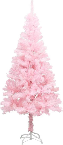 vidaXL - Kunstkerstboom - met - standaard - 120 - cm - PVC - roze