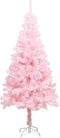 vidaXL - Kunstkerstboom - met - standaard - 120 - cm - PVC - roze