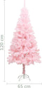vidaXL - Kunstkerstboom - met - standaard - 120 - cm - PVC - roze