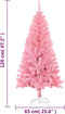 vidaXL - Kunstkerstboom - met - standaard - 120 - cm - PVC - roze