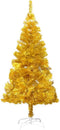 vidaXL - Kunstkerstboom - met - standaard - 150 - cm - PET - goudkleurig