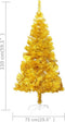 vidaXL - Kunstkerstboom - met - standaard - 150 - cm - PET - goudkleurig