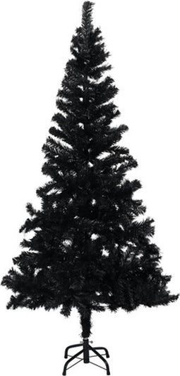 vidaXL - Kunstkerstboom - met - standaard - 150 - cm - PVC - zwart