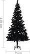 vidaXL - Kunstkerstboom - met - standaard - 150 - cm - PVC - zwart