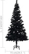 vidaXL - Kunstkerstboom - met - standaard - 150 - cm - PVC - zwart