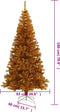 vidaXL - Kunstkerstboom - met - standaard - 180 - cm - PET - goudkleurig