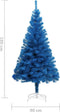 vidaXL - Kunstkerstboom - met - standaard - 180 - cm - PVC - blauw
