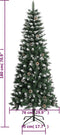 vidaXL - Kunstkerstboom - met - standaard - 180 - cm - PVC - groen