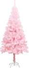 vidaXL - Kunstkerstboom - met - standaard - 180 - cm - PVC - roze