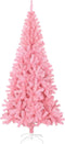 vidaXL - Kunstkerstboom - met - standaard - 180 - cm - PVC - roze