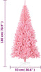 vidaXL - Kunstkerstboom - met - standaard - 180 - cm - PVC - roze