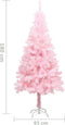 vidaXL - Kunstkerstboom - met - standaard - 180 - cm - PVC - roze