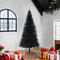 vidaXL Kunstkerstboom met standaard 180 cm PVC zwart