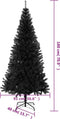 vidaXL Kunstkerstboom met standaard 180 cm PVC zwart