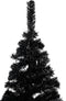 vidaXL Kunstkerstboom met standaard 180 cm PVC zwart