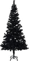 vidaXL Kunstkerstboom met standaard 180 cm PVC zwart