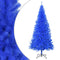 vidaXL - Kunstkerstboom - met - standaard - 210 - cm - PVC - blauw