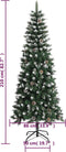 vidaXL - Kunstkerstboom - met - standaard - 210 - cm - PVC - groen