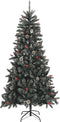 vidaXL - Kunstkerstboom - met - standaard - 210 - cm - PVC - groen