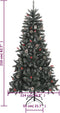 vidaXL - Kunstkerstboom - met - standaard - 210 - cm - PVC - groen